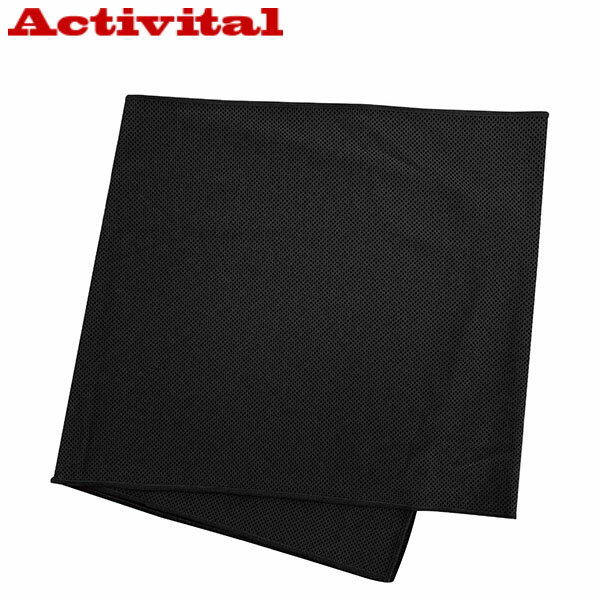 Towel - アクティバイタル Activital タオル 気化熱のチカラ 水冷感タオル ブラック スポーツ アイシング アウトドア ATV6826