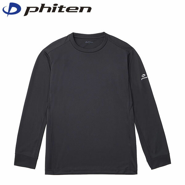 ファイテン Phiten メンズ レディース 長袖シャツ RAKUシャツ 長袖 ブラック 3XO スポーツ 吸汗速乾 ルームウェア パジャマ PHIJG6240...