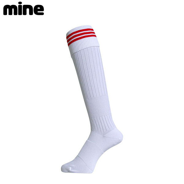 Stockings - マイン mine ジュニア サッカーソックス ジュニアサッカーソックス ホワイトレッド 22-24cm 301J MNE301J