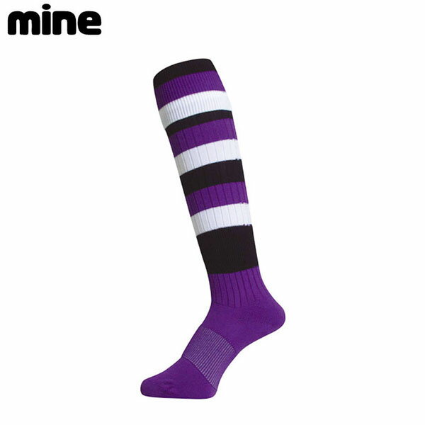 730RUGBY SOCKS ブラック×パープル×ホワイト 25-27cmラグビーやサッカーのソックスに、摩耗に強い。■素材・材質ポリエステル、ポリウレタン■原産国ベトナムラグビー ソックス 練習用 サッカー 摩耗に強い mine(マイン)...