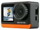JA3-ACM0002 中古 aiwa アイワ アクションカメラ ウェアラブルカメラ カメラ 黒 4K デュアルモニター 高解像度 防水 防塵 防じん 手ブレ補...