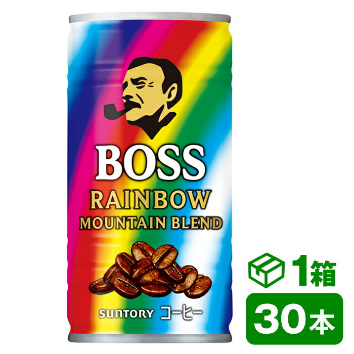 サントリー ボス レインボーマウンテンブレンド 185g缶　30本入り(SUNTORY BOSS 缶コーヒー) beverage ソフトドリンク 清涼飲料水