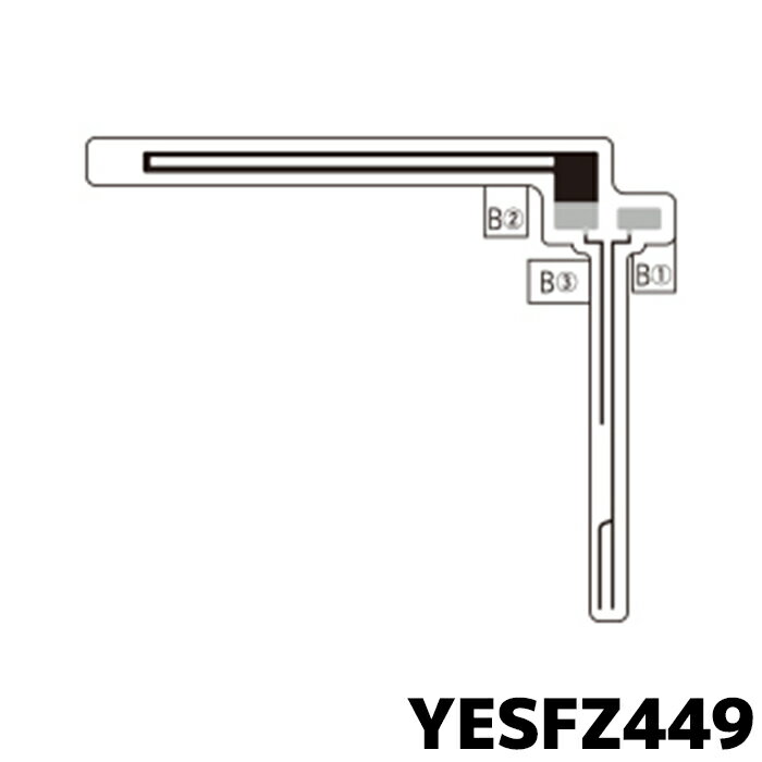 YESFZ449 パナソニック 純正地上デジタル フィルム アンテナB 1枚 旧品番 N1JYYYY00027