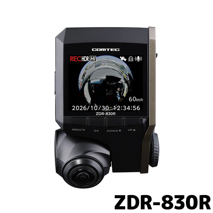 樂天商城 - ZDR-830R コムテック ドライブレコーダー 360°カメラ GPS 32GB付属 3年保証