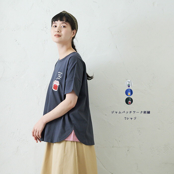 樂天商城 - ジャムパッチワーク刺繍Tシャツ