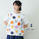 北欧プレート刺繍Tシャツ emago 北欧 ナチュラル カジュアル 大人の Tシャツ トップス 夏 刺繍(4)