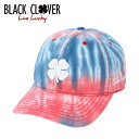 【送料無料　メール便】Black Clover ブラッククローバー キャップ HAPPINESS #3 WHITE / TIE DYE RED/WHITE/BLUE (BC5MFA62)