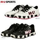 【7/19-7/26限定●全品ポイント10倍(エントリー要)】【送料無料】 MU SPORTS ダルメシアン柄 スパイクレス ゴルフシューズ 703J6600