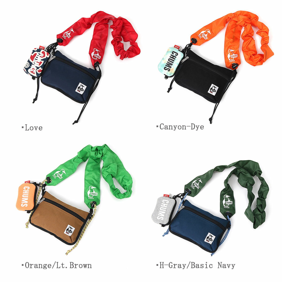 CHUMS チャムス ch60-3880 Wearable Sling Shoulder Bag Sweat Nylon ウエアラブル...
