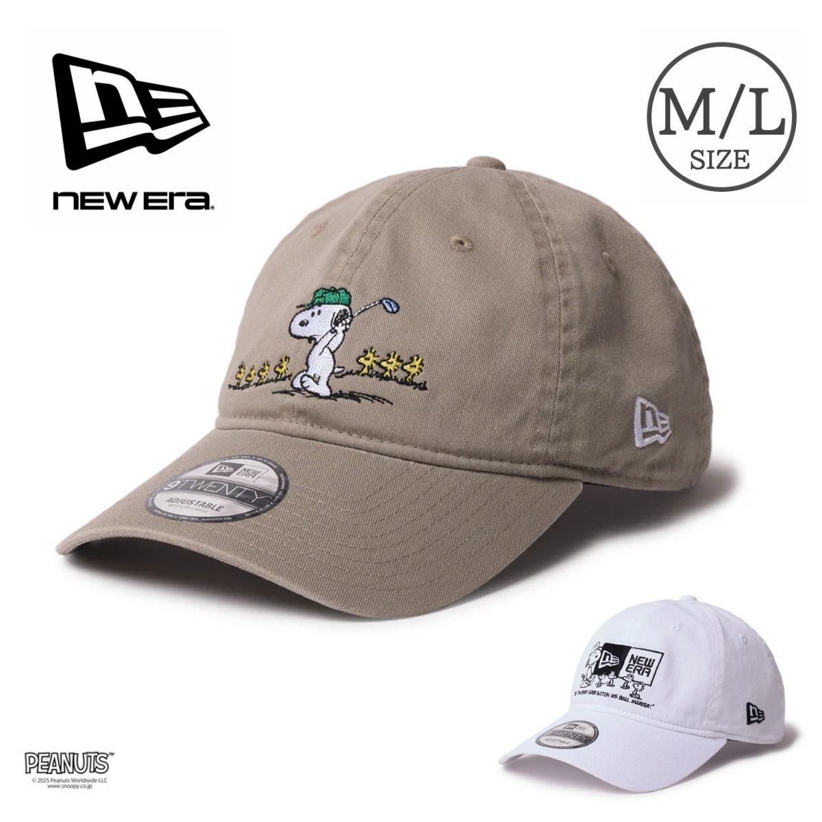 NEW ERA ニューエラ 14682551 14682552 9TWENTY PEANUTS ピーナッツ ロゴ スヌーピー ウッドストック ゴルフ キャップ キャップ 帽子 CAP レディース メンズ ユニセックス