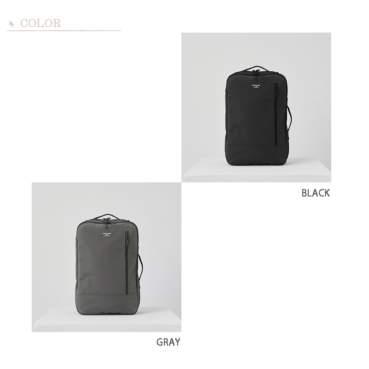 ギアーズジャム 楽天市場店のSQUALO WORKS スクアーロワークス SW-NY001 3WAY BAG リュック ショルダー ハンドル ミニマル シンプル カジュアル ユニセックス スマート Nylon OX 3WAY BAG｜アングル2