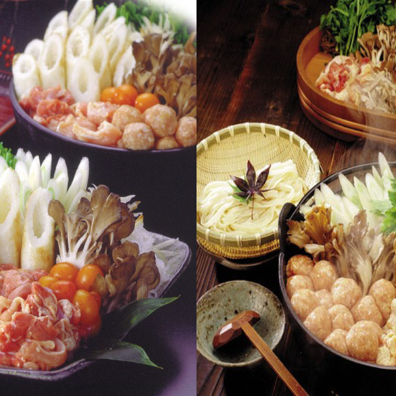 【早割＆P10倍】お歳暮 比内地鶏と稲庭うどんセット×1 比内地鶏ときりたんぽ鍋セット×1 御歳暮 冬ギフト ギフト 贈り物 プレゼント ギフトセット 新年 グルメギフト 期間限定 早割 数量限定 鍋 なべ セット 送料無料