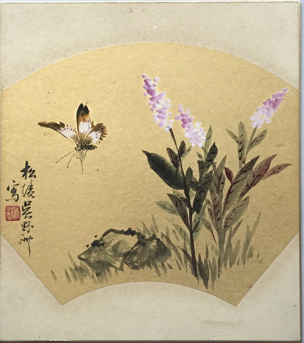 中国画名家 呉野洲 肉筆保証 真作 美術品 中国絵画 色紙 インテリア 壁掛け 送料無料