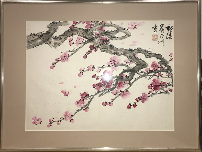中国画名家 呉野洲 肉筆保証 真作 美術品 中国絵画 豪華額入り インテリア 壁掛け 送料無料