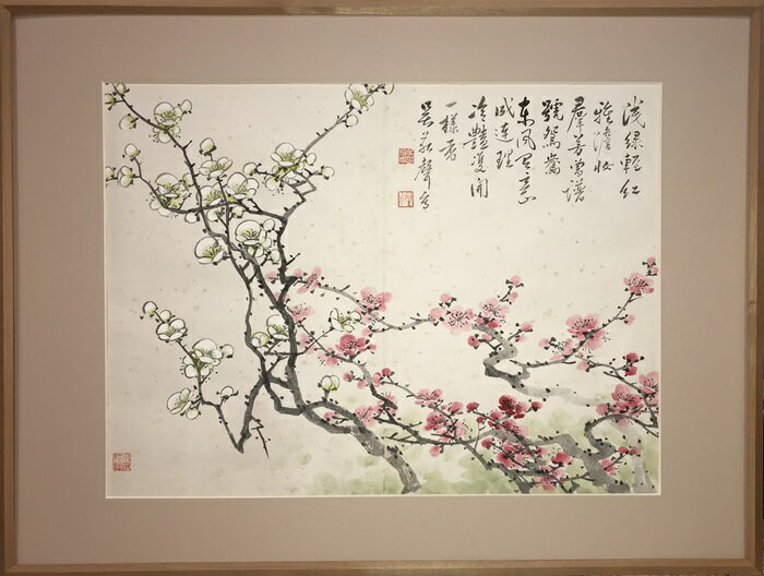 中国画名家 呉野洲 肉筆保証 真作 美術品 中国絵画 豪華額入り インテリア 壁掛け 送料無料