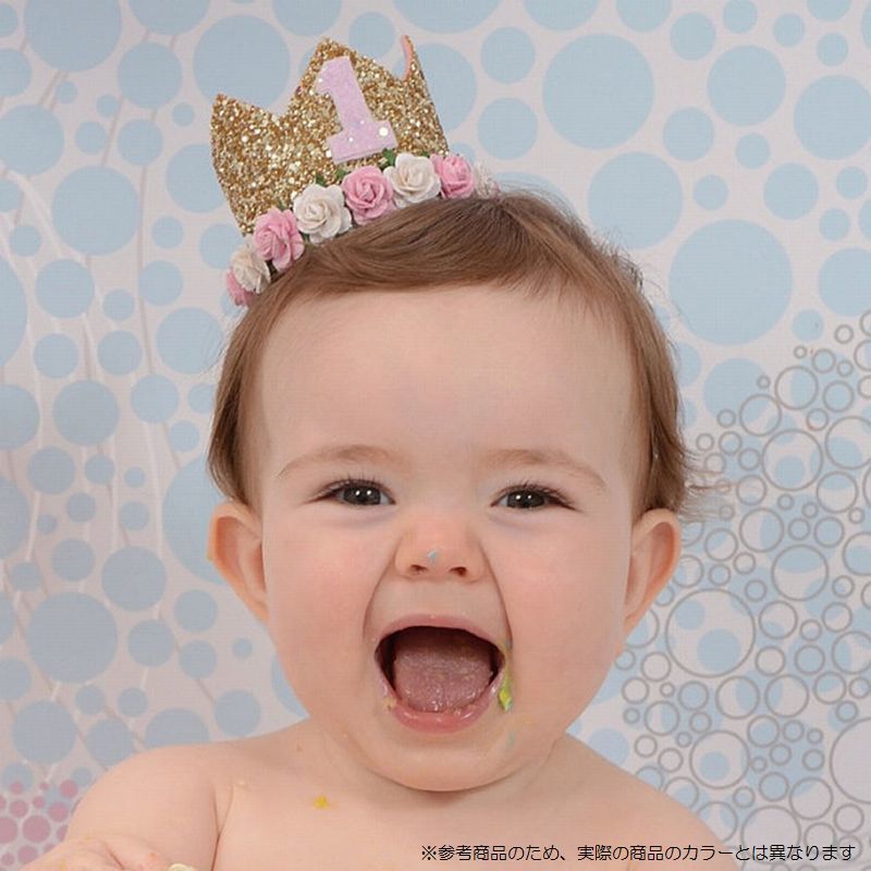 送料無料 子供 ヘアアクセサリー 飾り 帽子 王冠 フェルト お花 バラ 誕生日 1歳 2歳 3歳 ハーフバース..