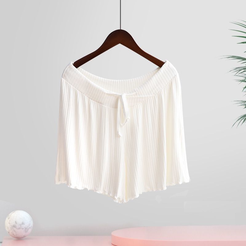 送料無料 マタニティウェア ショートパンツ 短パン ボトムス ズボン レディース 妊婦用 フロントクロス シンプル 無地 リブ ルームウェア 部屋着 ウエスト紐 2