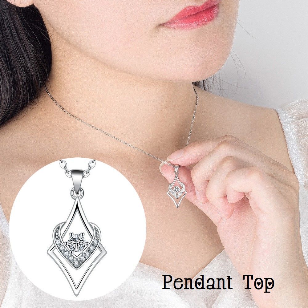 送料無料 ペンダントトップ ペンダントヘッド レディース アクセサリー チャーム ラインストーン ひし形 シルバーカラー おしゃれ 女性 婦人 ギフト 記念日 ...