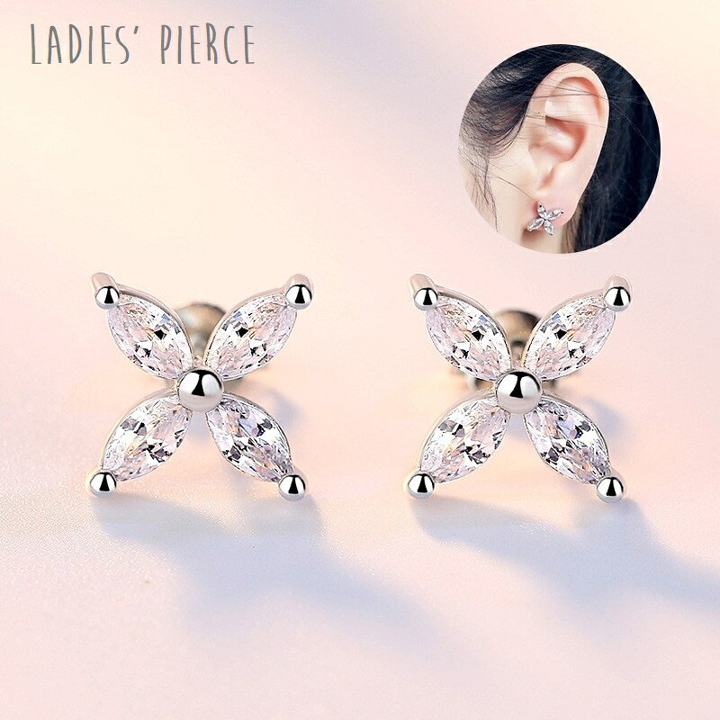 送料無料 ピアス スタッドピアス 耳飾り 両耳用 レディース 女性 アクセサリー 花 フラワー ラインストーン ファッション小物 キャッチ付き おしゃれ シンプル 上品 かわいい きれいめ キラキラ ギフト プレゼント 記念日 お祝い パーティ 誕生日