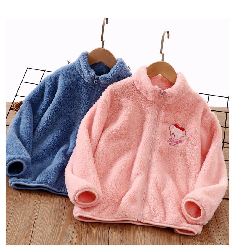 送料無料 フリースジャケット ジャンパー 子供服 キッズ ジュニア ベビー 女の子 男の子 アウター 上着 ジップアップ クマ かわいい おしゃれ もこもこ 暖かい あったか 防寒 通園 通学 おでかけ 普段着 2