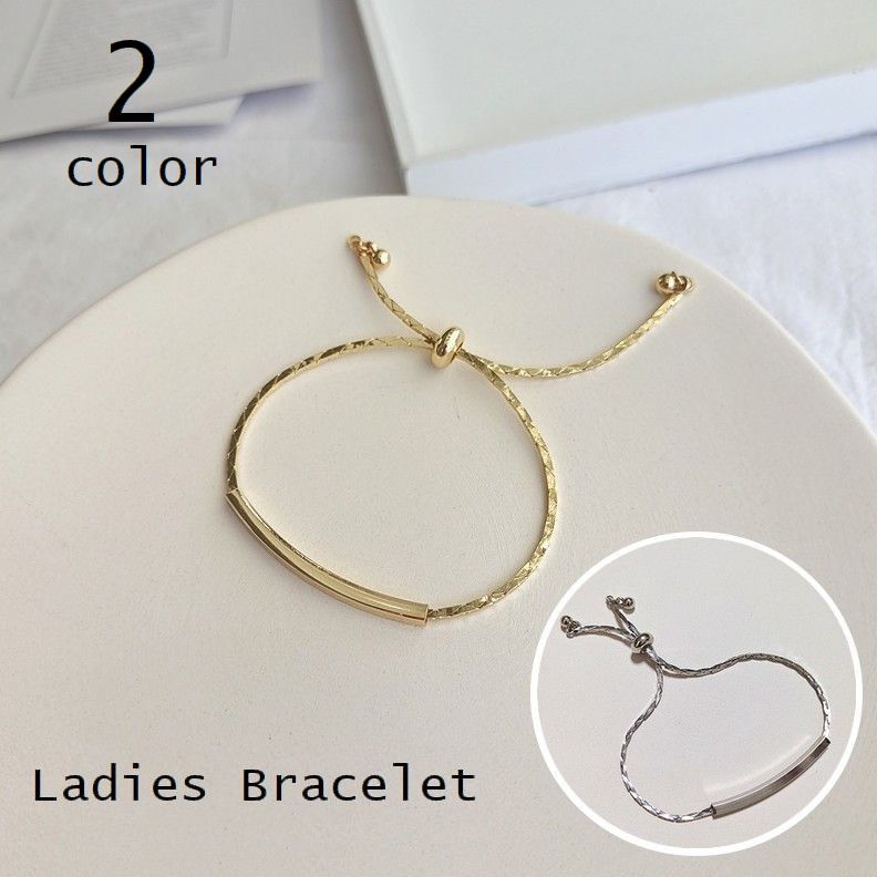 送料無料 ブレスレット プレート レディース アクセサリー 腕輪 サイズ調節可能 シンプル ゴールドカラー シルバーカラー 女性用 婦人用 服飾小物 プレゼント...