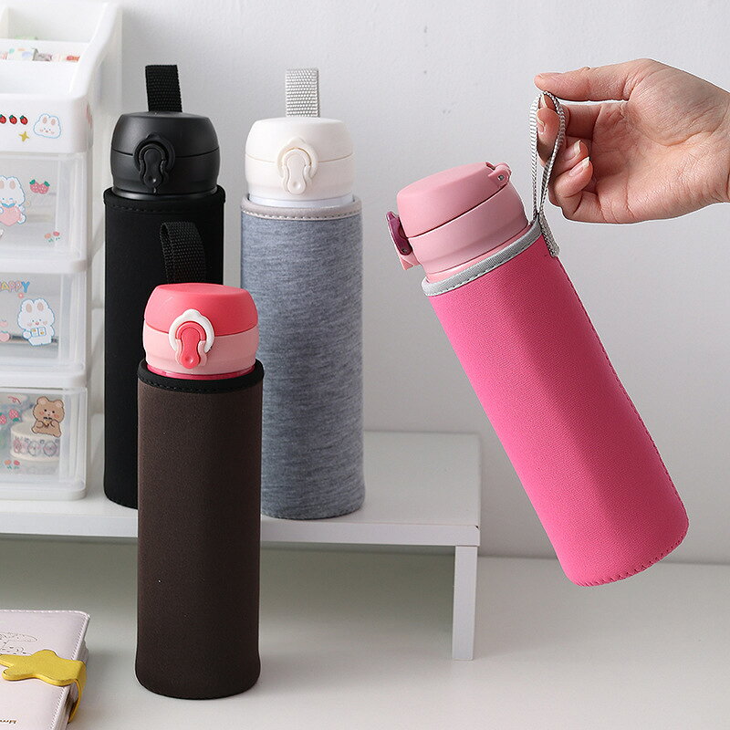 送料無料 ボトルカバー 水筒カバー ペットボトルカバー ストラップ 水筒ケース 550ml 420ml 360ml マイボトル 水筒ポーチ 手持ち 保温 保冷 無地 単色 持ち運び 便利 日用品 雑貨 シンプル おしゃれ カジュアル アウトドア スポーツ 運動 山登り キャンプ お出かけ 通勤 通学 geki-pla-10044285 激安プラネット サンプル画像2