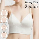 送料無料 ノンワイヤーブラ ハーフトップブラ 三角ブラ バックオープン 背中見せ 背中開き 4way レディース 女性 インナー 下着 ブラジャー ブラトップ カップ付き 単色 シンプル 婦人