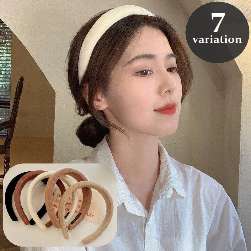送料無料 カチューシャ 幅広 太め レディース ヘアアクセサリー 髪飾り 前髪留め ヘアアレンジ シンプル ワイド 無地 ソリッドカラー 女性 可愛い おしゃれ...