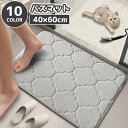 送料無料 バスマット キッチンマット 足ふきマット フロアマット 玄関マット ラグ トイレマット 40cm×60cm 滑り止め付き バス用品 洗面所 フローリング 給水 柔らか