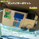 送料無料 サンバイザーポケット サンシェードポケット 車内収納用品 カー用品 収納 ホルダー 助手席 運転席 サングラス スマホ ペン メッシュポケット