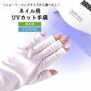 送料無料 ネイル用UVカット手袋 UVカットグローブ 両手用 ネイルケア用品 指先なし ネイルグロー ...