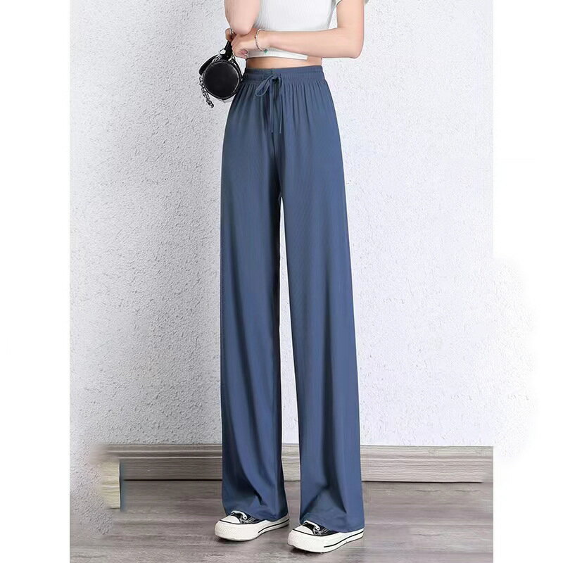 送料無料 ロングパンツ ワイドパンツ レディース 女性 ボトムス ウエストゴム ウエスト紐 ハイウエスト 無地 単色 シンプル ゆったり 大きいサイズあり お洒落 お出かけ 普段使い デイリー カジュアル きれいめ ルームウェア 着回し 合わせやすい 婦人服 geki-pla-10085459 激安プラネット サンプル画像2