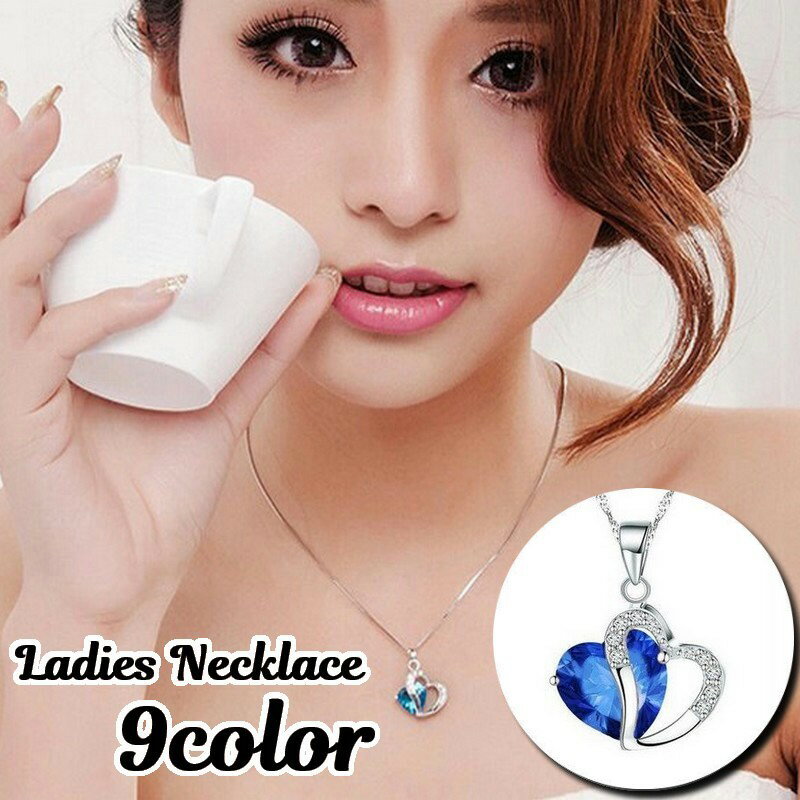 送料無料 ネックレス ペンダント アクセサリー レディース 女性用 ファッション小物 ラインストーン ハート 上品 エレガント おしゃれ かわいい プレゼント ...
