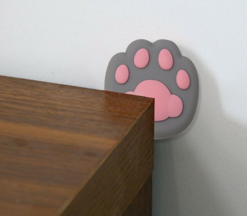 送料無料 ドアハンドルクラッシュパッド 単品 1個 肉球 猫 ネコ ねこ キャット シリコン 衝突防止パッド ドアストッパー 壁プロテクター ドアハンドルクッション 壁保護 防音 日用品雑貨
