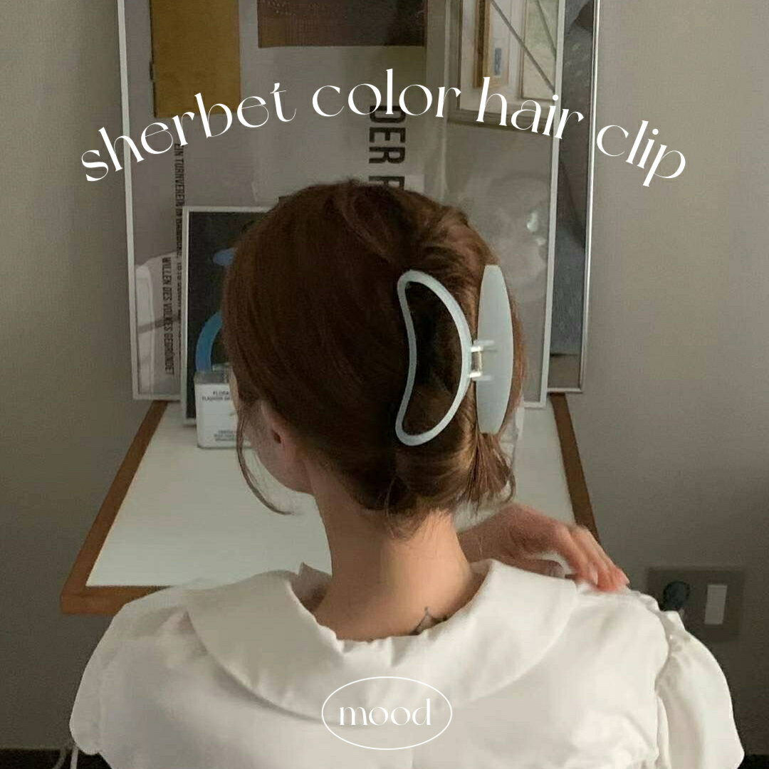 送料無料 バンスクリップ ヘアクリップ 韓国 レディース シンプル おしゃれ 可愛い トレンド カチモリ ヘアアクセサリー 韓国っぽ シャーベットカラー まとめ髪 髪飾りのサムネイル