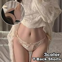 送料無料 Tバックショーツ 紐パン レディース 女性 下着 パンツ タンガ セクシー レース ひも 透け感 インナー パンティ