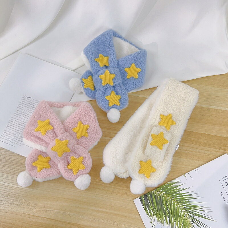 送料無料 ティペット マフラー ボア もこもこ 子供用 キッズ ネックウォーマー 星 ...