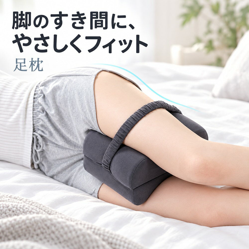送料無料 足枕 足まくら 挟む 足置き 2way フットピロー 膝枕 太もも ゴムバンド付...