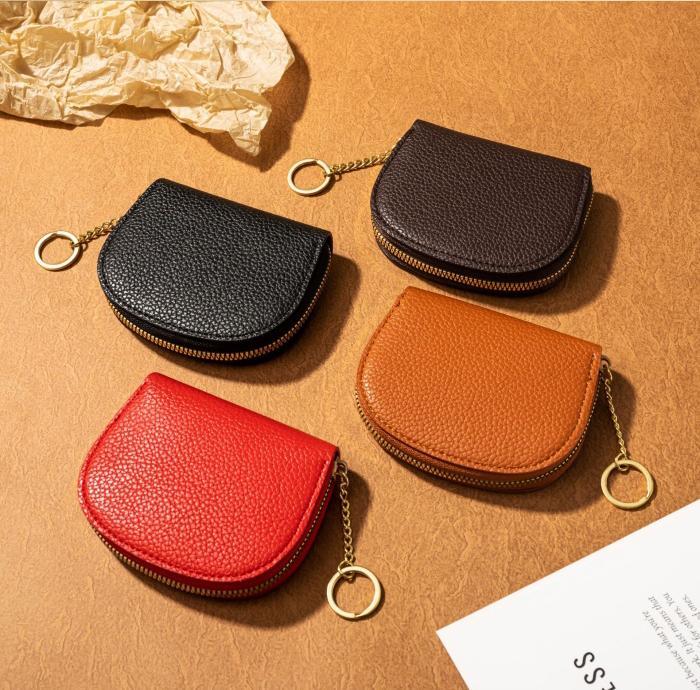 激安プラネットの送料無料 カードケース 財布 ウォレット 男女兼用 ユニセックス 蛇腹 チェーンリング付き カード入れ お札入れ 小銭入れ レザー調 フェイクレザー シンプル おしゃれ レディース メンズ 女性 男性｜アングル3