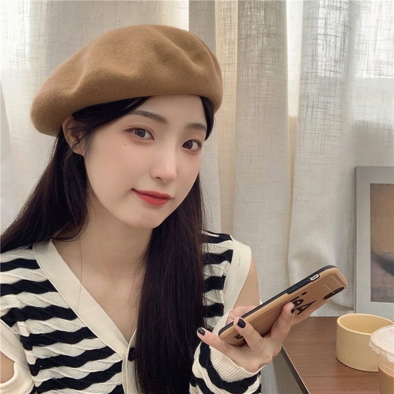 送料無料 ベレー帽 ベレーキャップ 帽子 ぼうし レディース 女性 婦人 無地 単色 定番 ベーシック シンプル おしゃれ かわいい 大人可愛い お出かけ お散歩 デート カジュアル