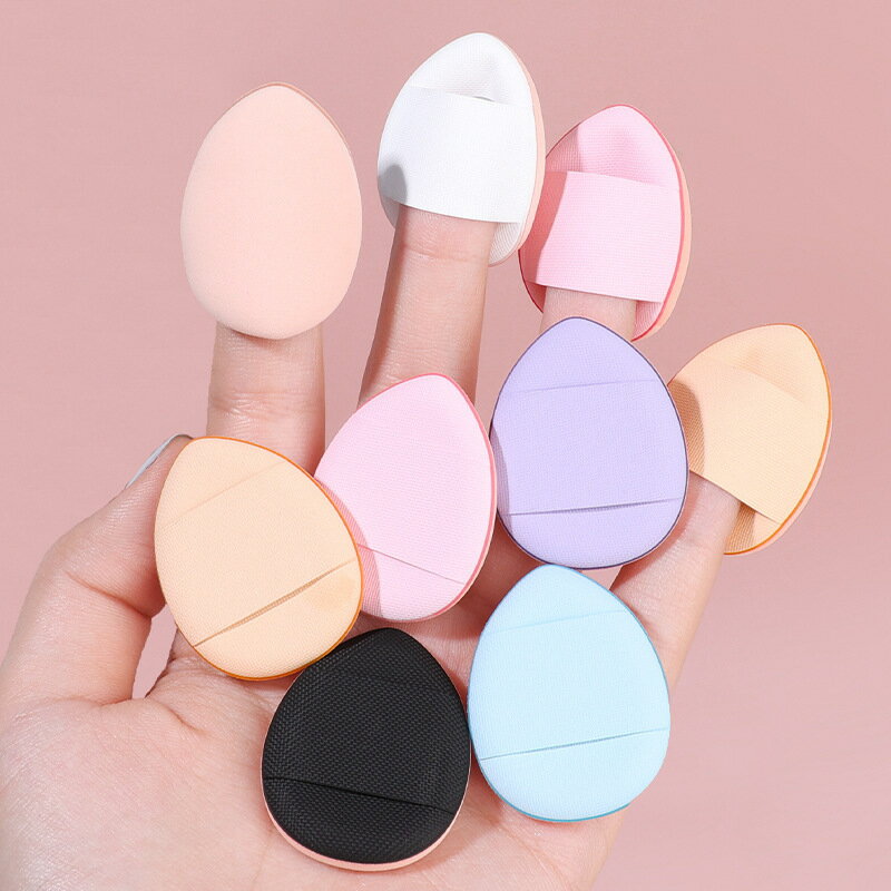 送料無料 メイクスポンジ 指用 10個セット メイク用品 化粧品 化粧道具 スポンジ パフ クッション 卵型 ファンデーション しずく型 ミニ かわいい おしゃれ