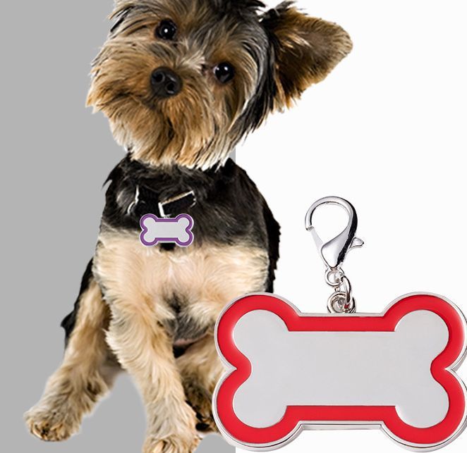 送料無料 ペット用迷子札 ネームタグ 名札 チャーム キーホルダー キーチャーム 犬...