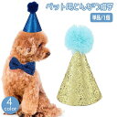 送料無料 ペット用とんがり帽子 単品 ペット用アクセサリー 犬用 とんがりハット 三角帽子 ぼうし ドッググッズ キラキラ スパンコール おしゃれ かわいい ポンポン お誕生日 イベント いぬ イヌ ドッグ ねこ ネコ キャット コスプレ コスチューム 衣装