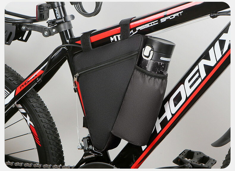 送料無料 フレームバッグ ドリンクホルダー 自転車バッグ 三角バッグ 自転車ポーチ...