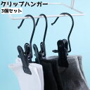 送料無料 クリップフック 3個セット ランドリーフック フック クリップ ハンガー 吊り下げ 靴下 洗濯バサミ ランドリー用品