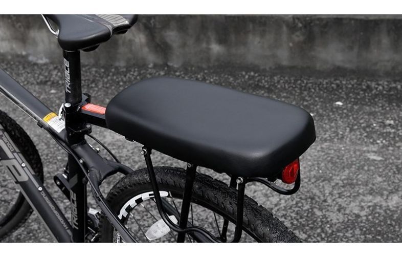 送料無料 自転車用 荷台 キャリア PUレザー 厚手クッション ソフト 柔らかい 衝撃...