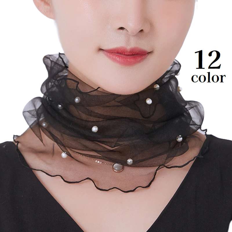 送料無料 スヌード スカーフ ネックカバー レース レディース 女性用 首巻き かぶる シースルー 透け感 薄手 日除け 日焼け対策 紫外線対策 UV対策 婦人用 ファッション小物 上品 おしゃれ お出掛け