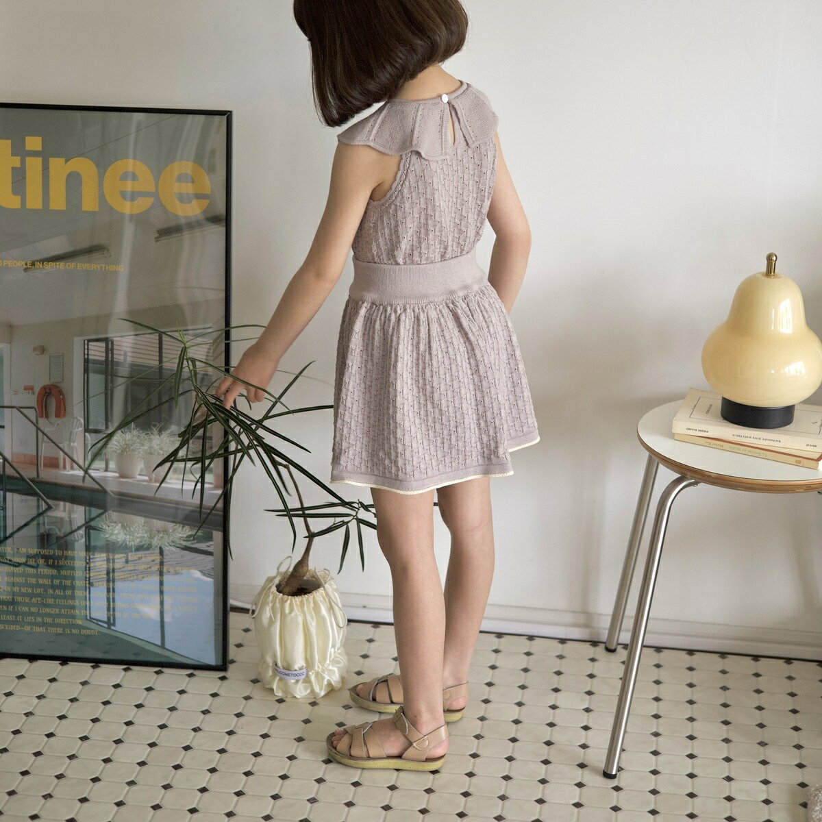 送料無料 トップス ニット キャミソール サマーニット パープル ライラック 子供服...