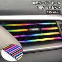 送料無料 車用ルーバーモール 10本セット 車内アクセサリー エアコン 吹き出し口 車用品 カー用品 内装パーツ インテリアパネル カラフル カラバリ豊富 取り付け簡単 カスタム ドレスアップ おしゃれ