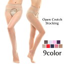 送料無料 ストッキング カラータイツ レディース 女性 セクシー オープンクロッチ クロッチオープン レース パンティストッキング パンスト 蒸れない 蒸れ防止...